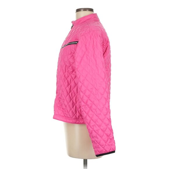 Obermeyer Weather System Quilted Puffer-Style Semi-Fitted Ski Jacket Pink Sz 8 - Picture 4 of 4